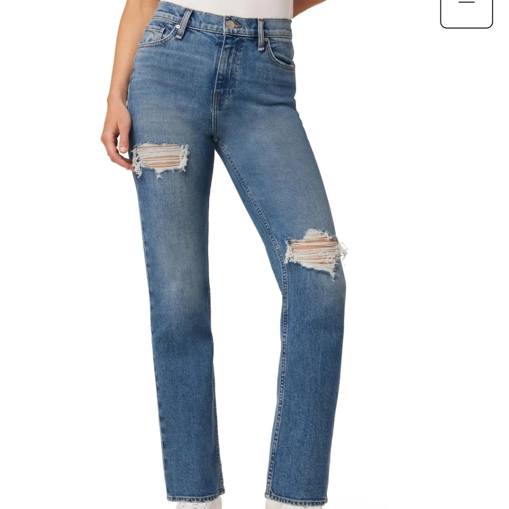 Hudson Jeans Remi High-Rise Straight Destructed Lucent Women's